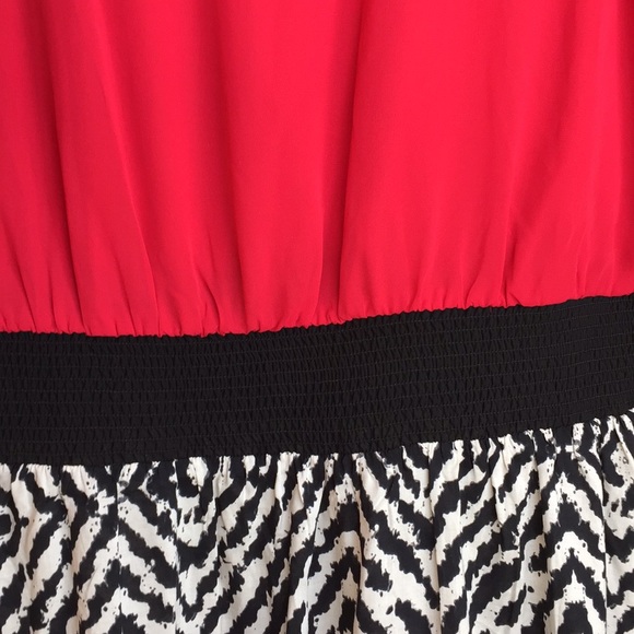 [The Loft] Red Black White Sleeveless Dress - Picture 6 of 6